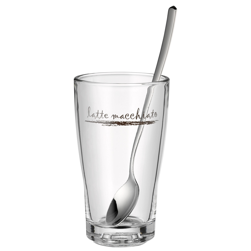 WMF - Sada pohárov a lyžičiek na latte macchiato CLEVER & MORE 6 ks