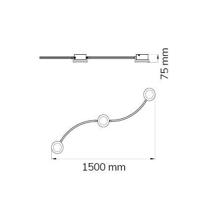 Wofi 10184 - LED Stmievateľné bodové svietidlo LIMA 3xLED/7W/230V 3000K