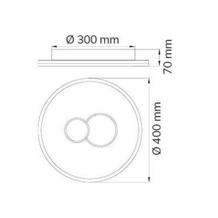 Wofi 11246 - LED Stmievateľné stropné svietidlo NADRA LED/27W/230V