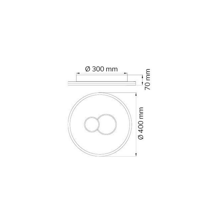 Wofi 11246 - LED Stmievateľné stropné svietidlo NADRA LED/27W/230V