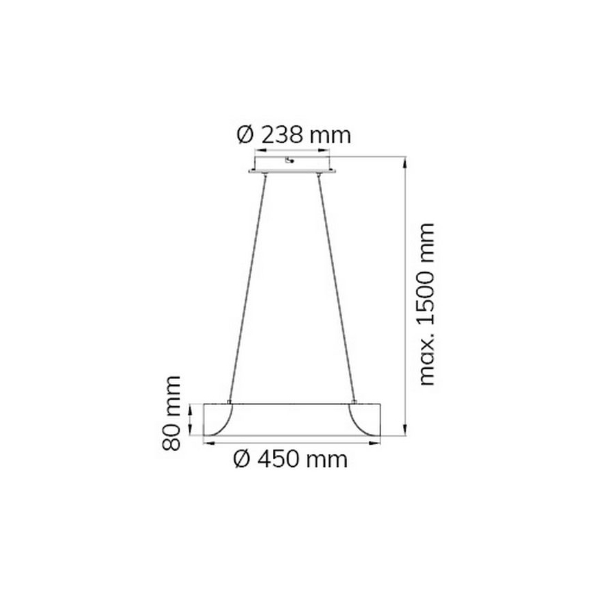 Wofi 11487FW - LED Stmievateľný luster na lanku SHAY LED/31,5W/230V 3000K čierna