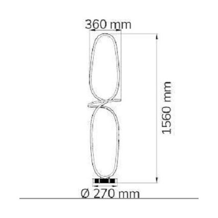 Wofi 11555 - LED Stmievateľná stojacia lampa MADISON LED/51,5W/230V 2700-5500K + diaľkové ovládanie