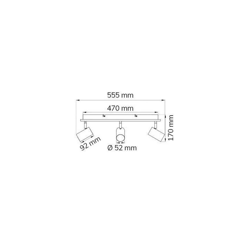 Wofi 11591 - LED Bodové svietidlo BALI 3xGU10/5W/230V + 2xLED/6W/230V 3000K