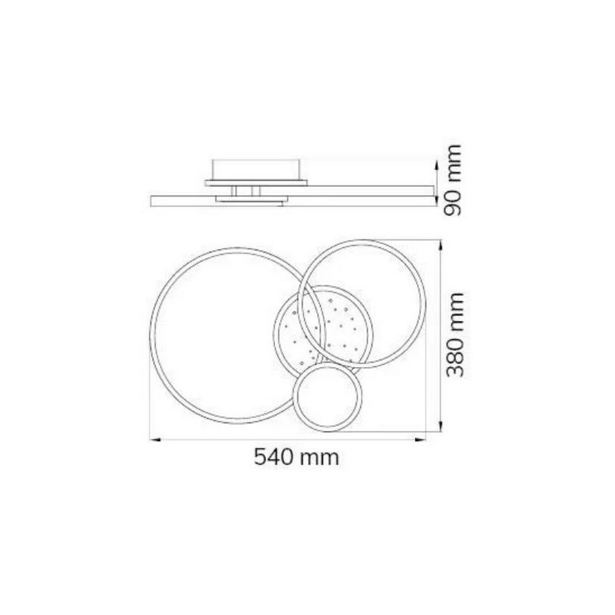 Wofi 11656 - LED Stmievateľný prisadený luster KIAH LED/32,5W/230V