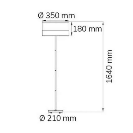 Wofi 11765 - Stojacia lampa DAVIE 1xE27/40W/230V