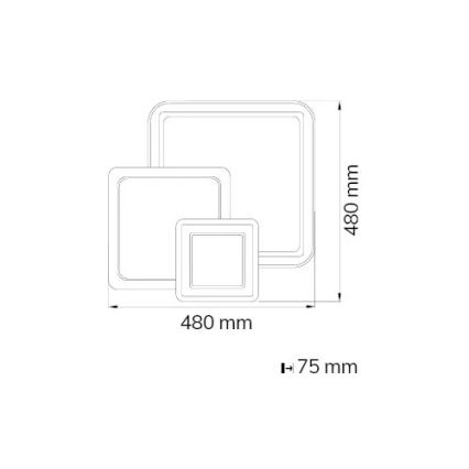 Wofi 11860 - LED Stmievateľné stropné svietidlo MOLA LED/36W/230V 3000-5500K + diaľkové ovládanie