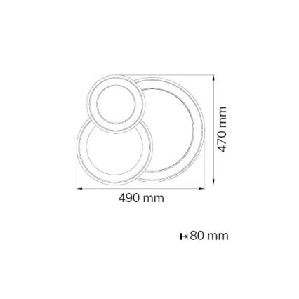 Wofi 11861 - LED Stmievateľné stropné svietidlo MOLA LED/36W/230V 3000-5500K + diaľkové ovládanie