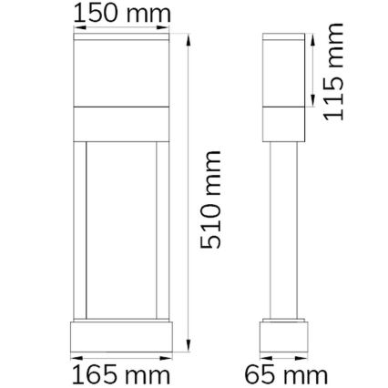 Wofi 12225 - LED Domové číslo DIEGO LED/10,5W/230V 3000K IP54