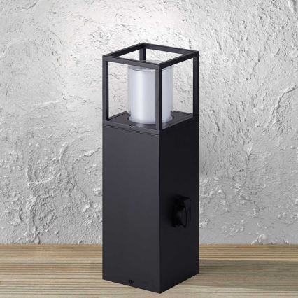 Wofi 12233 - LED Vonkajšia lampa so zásuvkou FILIA LED/8,5W/230V IP54 50 cm SCHUKO