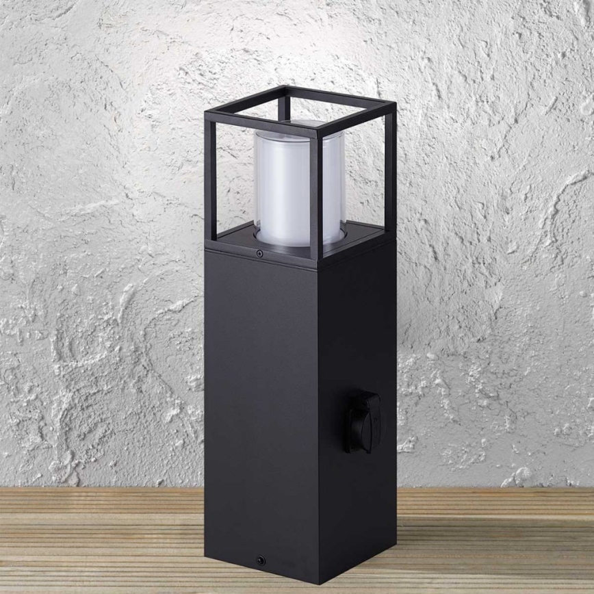 Wofi 12233 - LED Vonkajšia lampa so zásuvkou FILIA LED/8,5W/230V IP54 50 cm SCHUKO