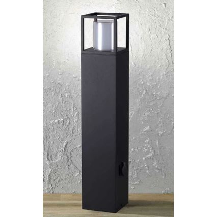 Wofi 12234 - LED Vonkajšia lampa so zásuvkou FILIA LED/8,5W/230V IP54 80 cm SCHUKO