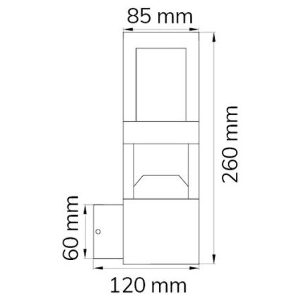 Wofi 12244 - LED Vonkajšie nástenné svietidlo SIERRA LED/10W/230V IP54