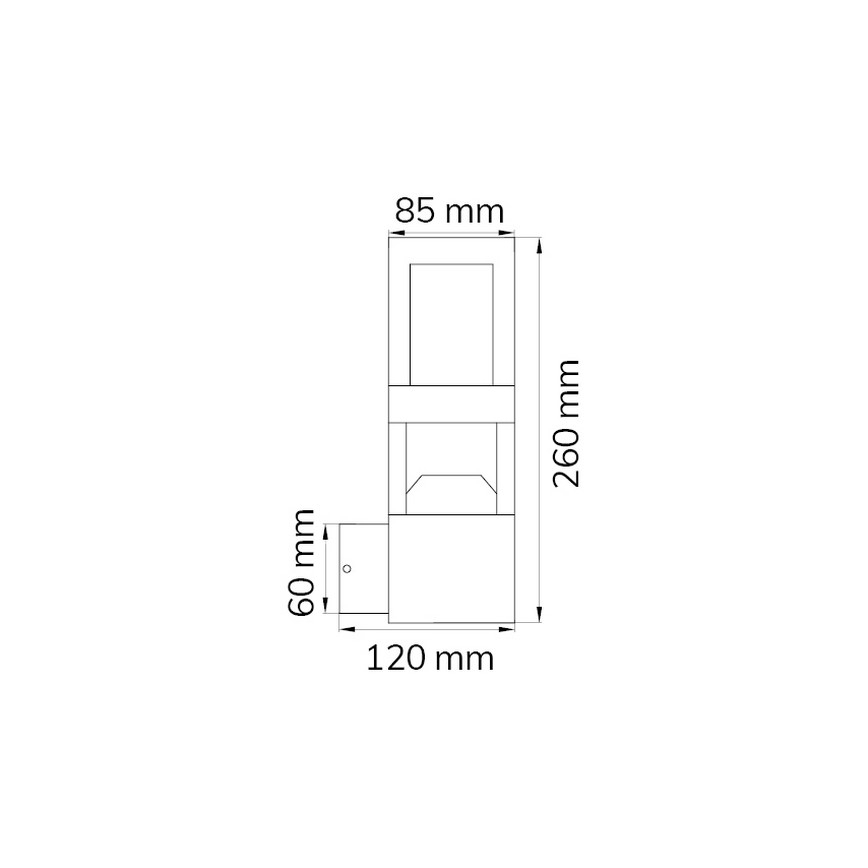 Wofi 12244 - LED Vonkajšie nástenné svietidlo SIERRA LED/10W/230V IP54