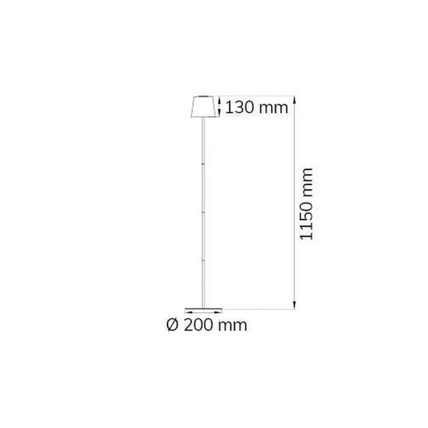 Wofi 3015.01.64.9000 - LED Stmievateľná dotyková stojacia lampa GENK LED/2W/5V 2000 mAh