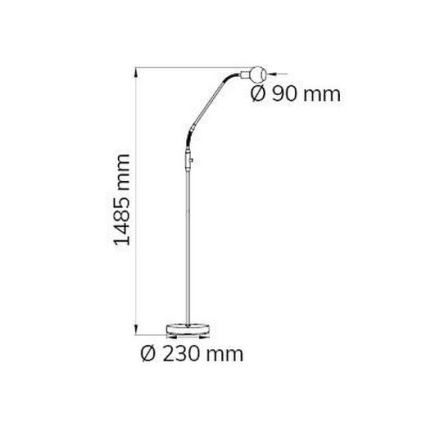 Wofi 307101640000 - LED Stmievateľná stojacia lampa NOIS LED/5W/230V