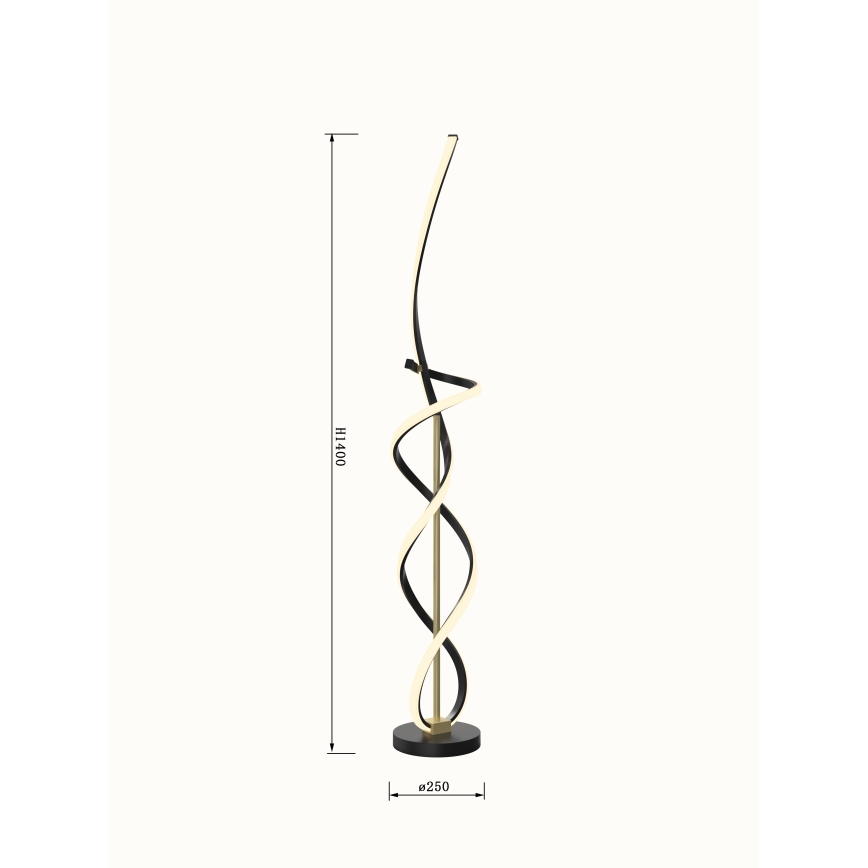 Wofi 3134-104 - LED Stmievateľná stojacia lampa INDIGO LED/31W/230V čierna/zlatá