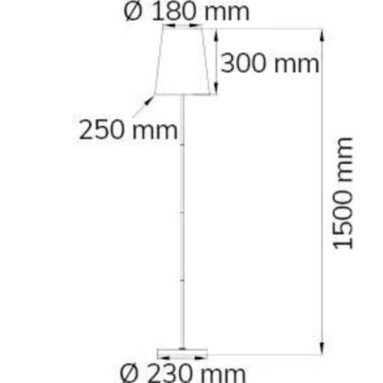 Wofi 3329.01.06.6000 - Stojacia lampa FYNN 1xE27/60W/230V biela