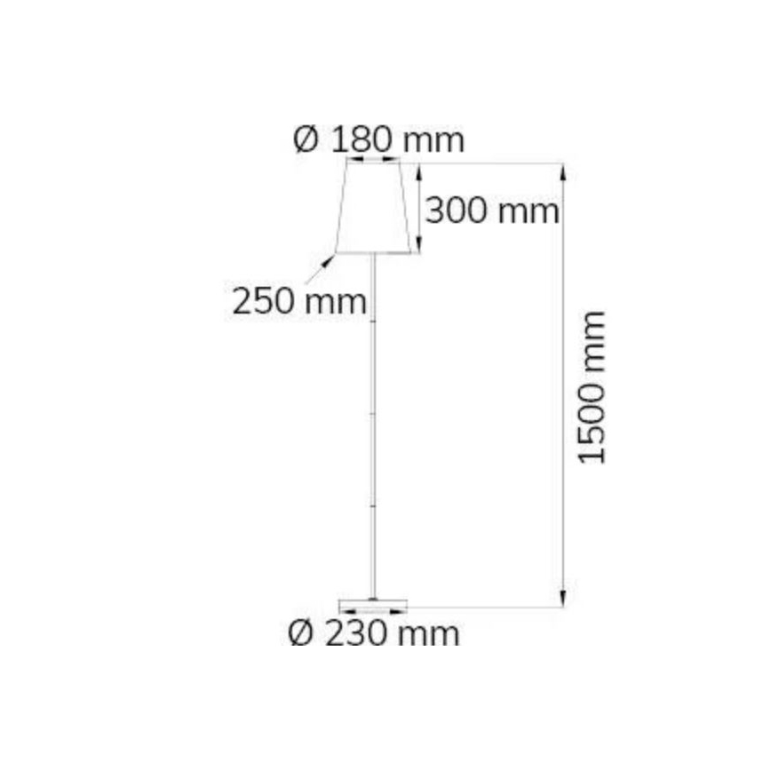 Wofi 3329.01.06.6000 - Stojacia lampa FYNN 1xE27/60W/230V biela