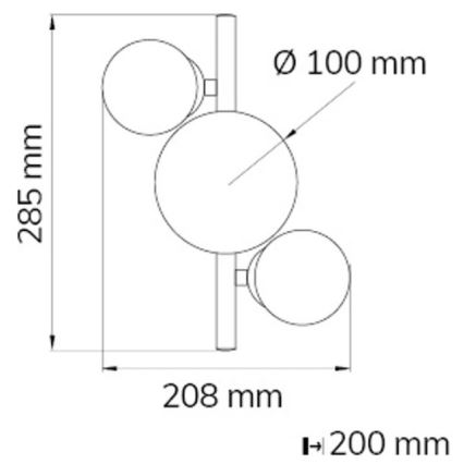 Wofi 4014.03.14.9000 - LED Nástenné svietidlo VILLA 3xG9/3W/230V