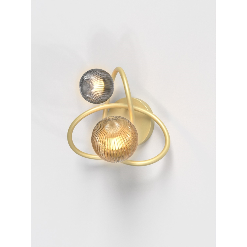 Wofi 4015-204 - LED Nástenné svietidlo METZ 2xG9/3,5W/230V zlatá/šedá