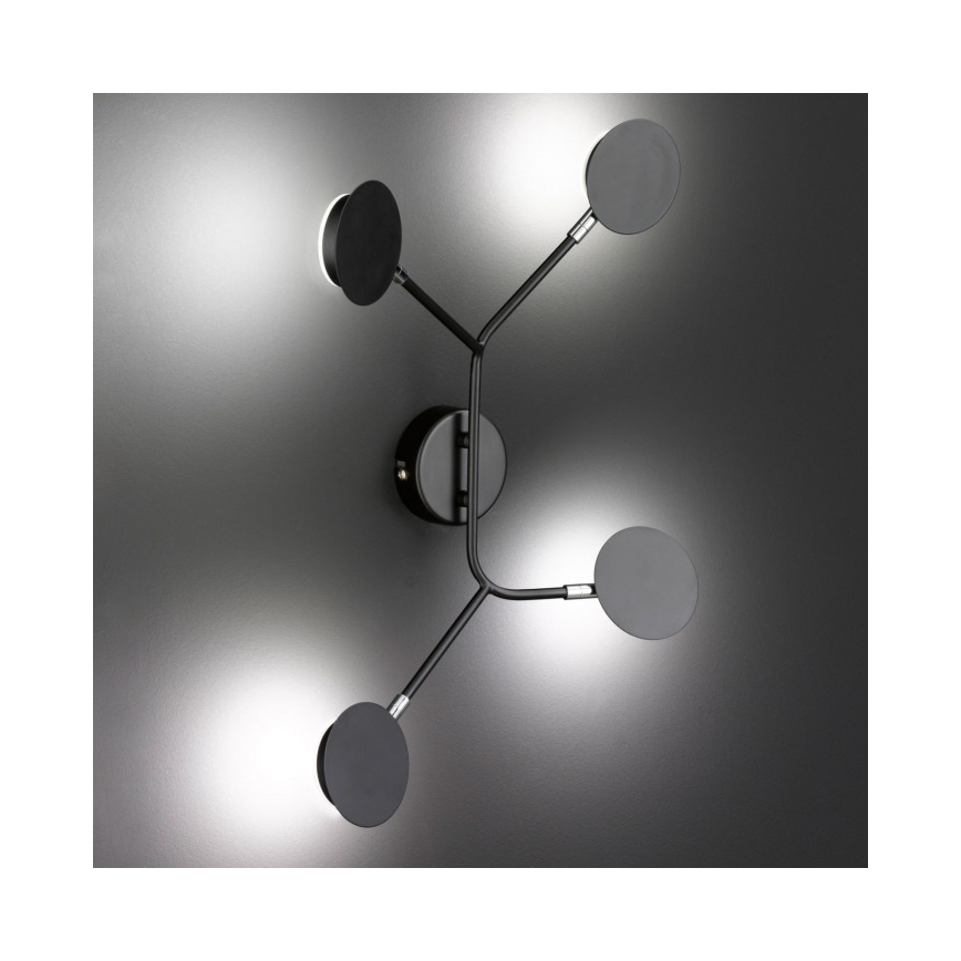 Wofi 446604109000 - LED Nástenné svietidlo BELIZE 4xLED/5W/230V 3000K čierna
