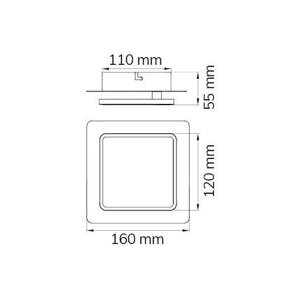 Wofi 4785.01.10.9000 - LED Nástenné svietidlo SUTTER LED/4,5W/230V 3000K čierna