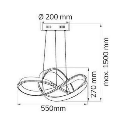 Wofi 6134.01.88.9000 - LED Stmievateľný luster na lanku INDIGO LED/44W/230V