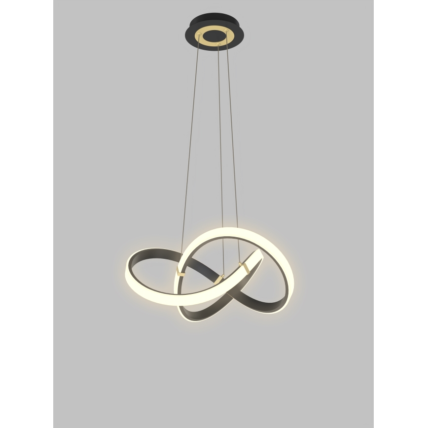 Wofi 6134-104 - LED Stmievateľný luster na lanku INDIGO LED/44W/230V čierna/zlatá