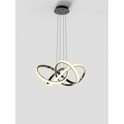 Wofi 6134-105L - LED Stmievateľný luster na lanku INDIGO LED/50W/230V čierna/lesklý chróm