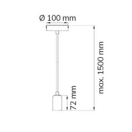 Wofi 6200.01.64.7000 - Luster na lanku DRESS 1xE27/60W/230V