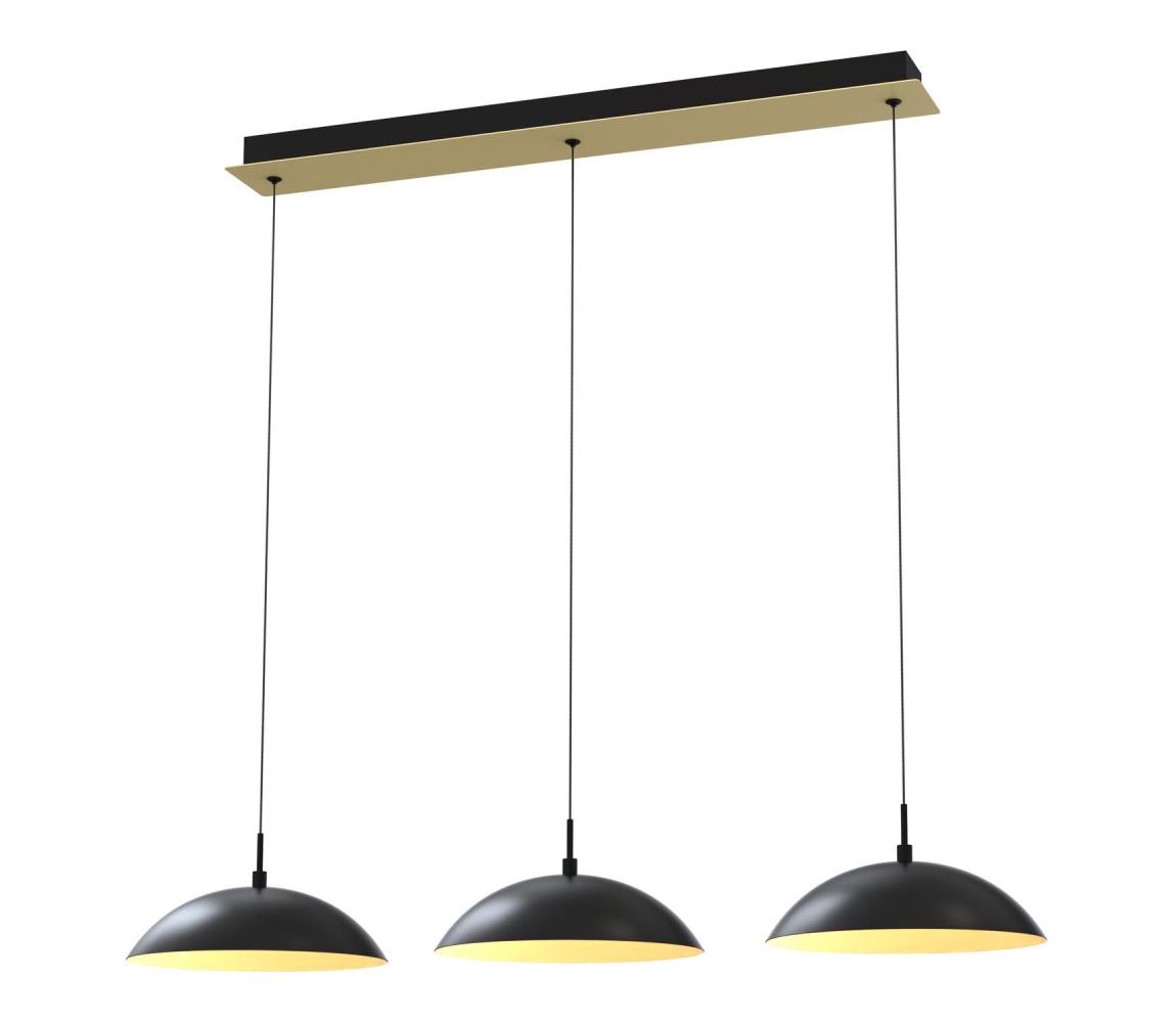 Wofi Wofi 7001-304 - LED Stmievateľný luster na lanku ROSCOFF LED/29W/230V čierna/zlatá