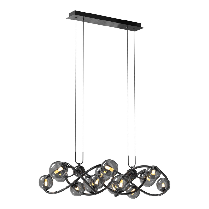 Wofi 7014-1405 - LED Luster na lanku NANCY 14xG9/3,5W/230V čierna/lesklý chróm