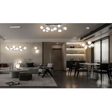 Wofi 7014-807 - LED Luster na lanku NANCY 8xG9/3,5W/230V lesklý chróm