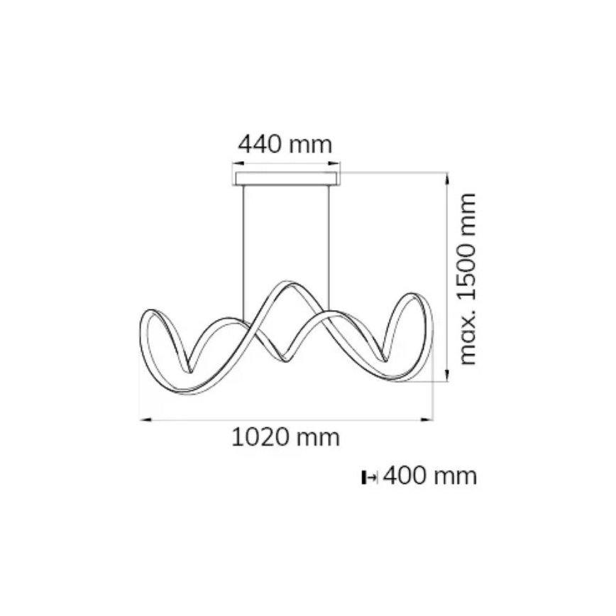 Wofi 7095.01.63.7000 - LED Stmievateľný luster na lanku TORONTO LED/64W/230V