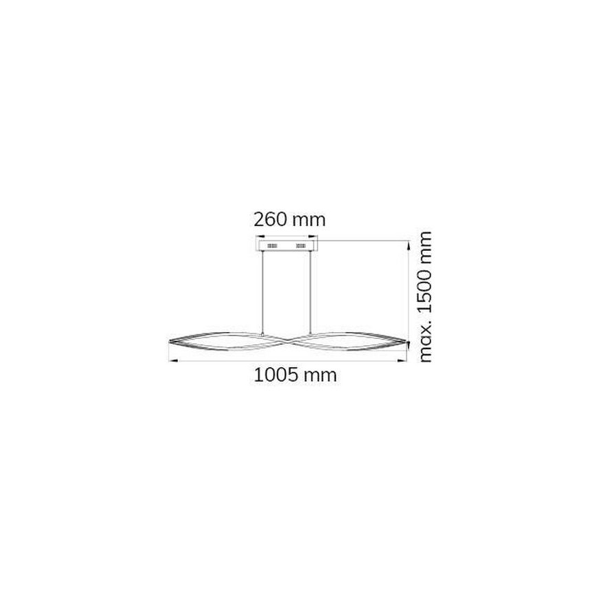 Wofi 7152.02.01.6000 - LED Stmievateľný luster na lanku IDANA 2xLED/13,5W/230V