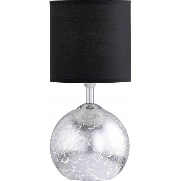 Wofi 8149.02.70.6010 - Stolná lampa CARMEN 1xE14/40W/230V čierna/strieborná