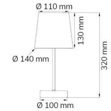 Wofi 8324.01.50.0000 - Stolná lampa CESENA 1xE14/42W/230V šedá