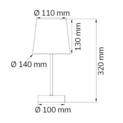 Wofi 8324.01.94.8000 - Stolná lampa CESENA 1xE14/42W/230V ružová