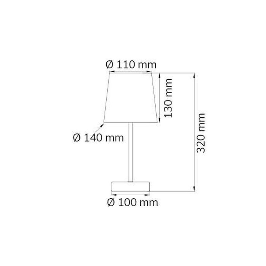 Wofi 832401060000 - Stolná lampa CESENA 1xE14/42W/230V biela