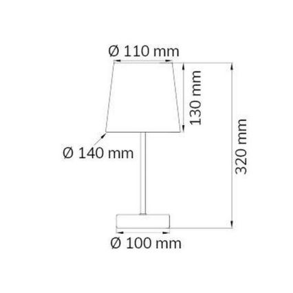 Wofi 832401178000 - Stolná lampa CESENA 1xE14/42W/230V zelená