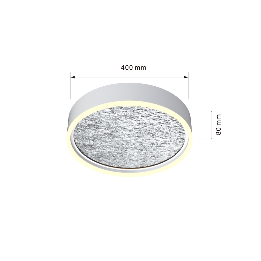 Wofi 9002-103M - LED Stmievateľné stropné svietidlo BORDEAUX LED/37W/230V strieborná