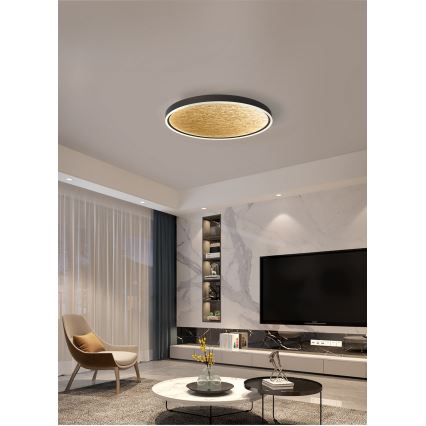 Wofi 9002-104L - LED Stmievateľné stropné svietidlo BORDEAUX LED/60W/230V čierna/zlatá