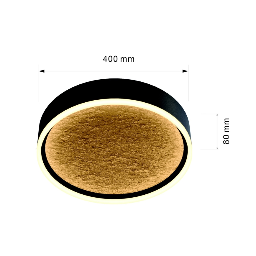Wofi 9002-104M - LED Stmievateľné stropné svietidlo BORDEAUX LED/37W/230V čierna/zlatá