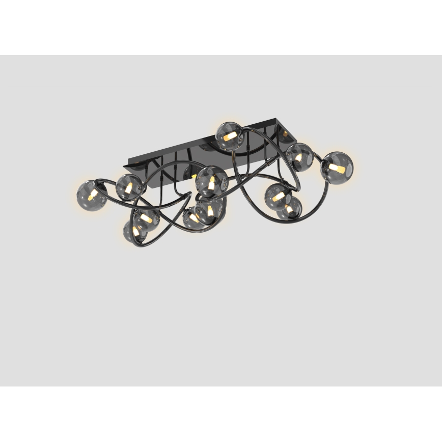 Wofi 9014-1205 - LED Prisadený luster NANCY 12xG9/3,5W/230V čierna/lesklý chróm