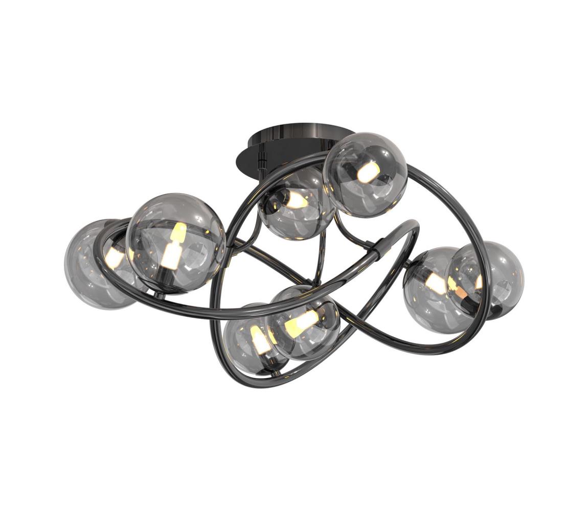 Wofi Wofi 9014-805 - LED Prisadený luster NANCY 8xG9/3,5W/230V čierna/chróm