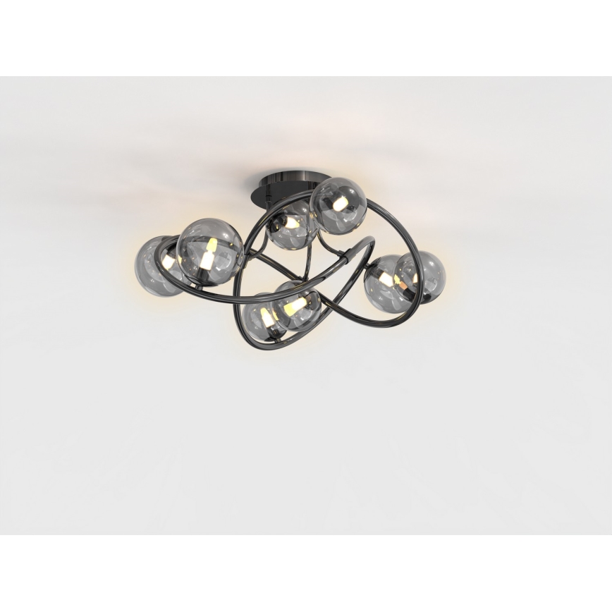 Wofi 9014-805 - LED Prisadený luster NANCY 8xG9/3,5W/230V čierna/lesklý chróm