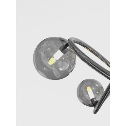 Wofi 9014-805 - LED Prisadený luster NANCY 8xG9/3,5W/230V čierna/lesklý chróm