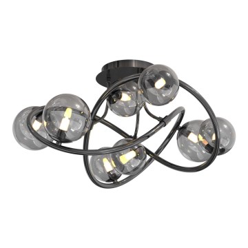 Wofi 9014-805 - LED Prisadený luster NANCY 8xG9/3,5W/230V čierna/lesklý chróm