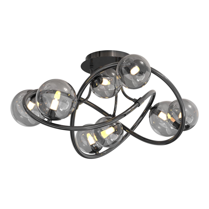 Wofi 9014-805 - LED Prisadený luster NANCY 8xG9/3,5W/230V čierna/lesklý chróm