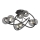 Wofi 9014-805 - LED Prisadený luster NANCY 8xG9/3,5W/230V čierna/lesklý chróm